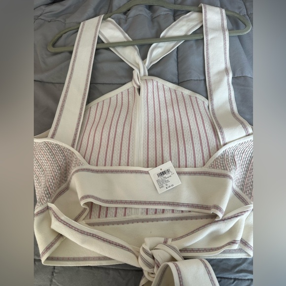 Club Monaco Raeni pink striped halter top. New with tags , size XL - Picture 6 of 6